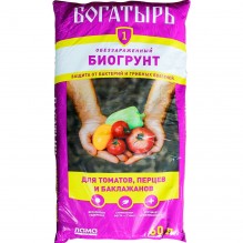 Почвогрунт Богатырь для томатов, перца и баклажанов 60л (ЛамаТорф) 