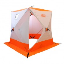 Палатка КУБ белый и оранжевый 1.8м*1.8м*2.05м