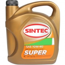 Масло моторное SINTEC Супер SAE 10W-40 API SG/CD 4.0л п/синт пласт