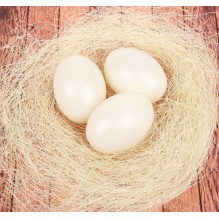 Набор яиц для декорирования 3шт в гнезде бел 2794018