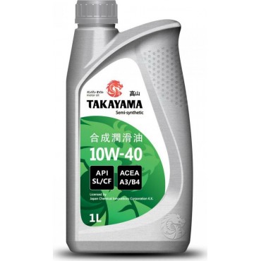 Масло моторное TAKAYAMA SAE 10W-40 SL/CF 1.0л п/синт (пласт)
