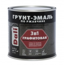 Графитовая Грунт-Эмаль по ржавчине 0.75л Серебро DALI