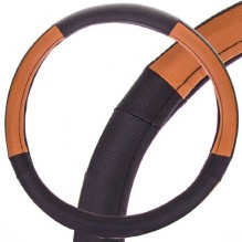 Оплетка руля SKYWAY Combo-3 M Черно/Оранжевая экокожа