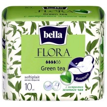 Прокладки Белла 10шт FLORA Green tea 10-098