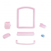 Набор с зеркалом д/ванной Алиса 400*540*30 розовый
