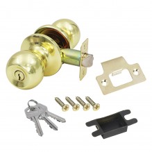 Комплект дверных ручек Золото с ключом ЕРМАК 673-046