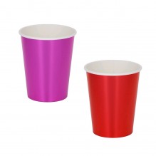 Набор бумажных стаканов 6шт, 230гр красный, розовый 530-001