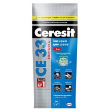 Затирка CERESIT CE33 S серый 2кг 790889